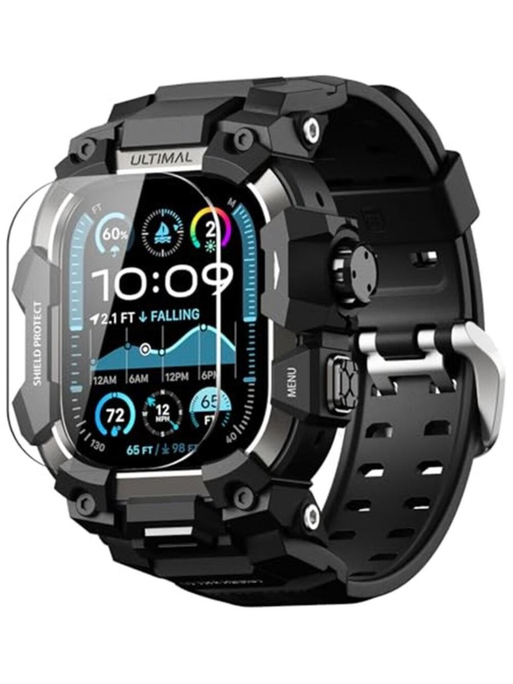 Rugged Case with Band for Apple Watch 49mm ULTIMAL Compatible Ultra Military